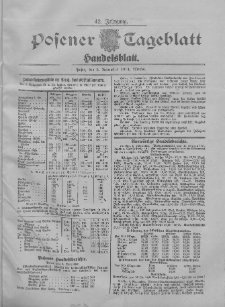 Posener Tageblatt. Handelsblatt 1904.11.05 Jg.42