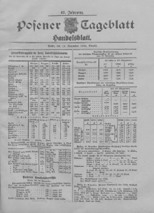 Posener Tageblatt. Handelsblatt 1904.11.14 Jg.42