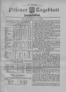 Posener Tageblatt. Handelsblatt 1904.11.19 Jg.42