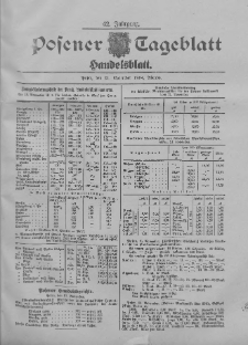 Posener Tageblatt. Handelsblatt 1904.11.21 Jg.42