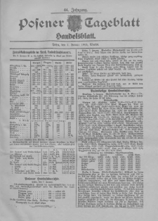 Posener Tageblatt. Handelsblatt 1905.01.07 Jg.44