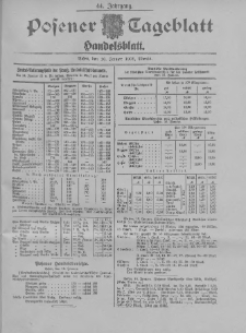 Posener Tageblatt. Handelsblatt 1905.01.16 Jg.44