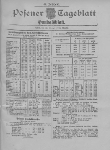 Posener Tageblatt. Handelsblatt 1905.01.18 Jg.44