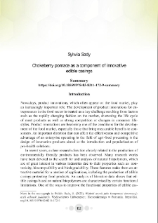 Chokeberry pomace as a component of innovative edible casings: summary