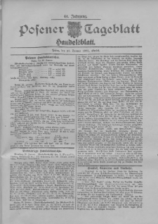 Posener Tageblatt. Handelsblatt 1905.01.28 Jg.44