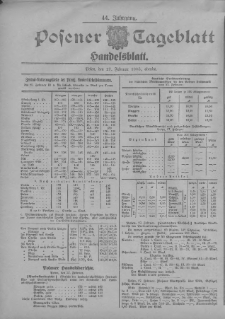 Posener Tageblatt. Handelsblatt 1905.02.27 Jg.44