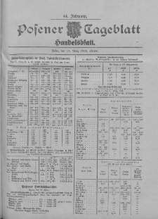 Posener Tageblatt. Handelsblatt 1905.03.16 Jg.44