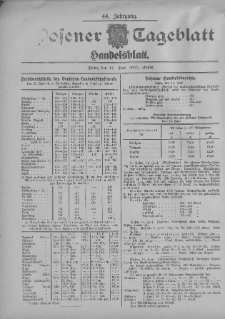 Posener Tageblatt. Handelsblatt 1905.06.14 Jg.44