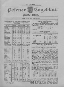 Posener Tageblatt. Handelsblatt 1905.07.06 Jg.44