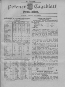 Posener Tageblatt. Handelsblatt 1905.09.02 Jg.44