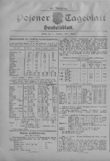Posener Tageblatt. Handelsblatt 1905.10.09 Jg.44