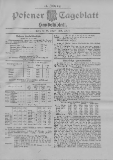 Posener Tageblatt. Handelsblatt 1905.10.18 Jg.44