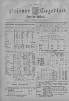 Posener Tageblatt. Handelsblatt 1905.10.23 Jg.44
