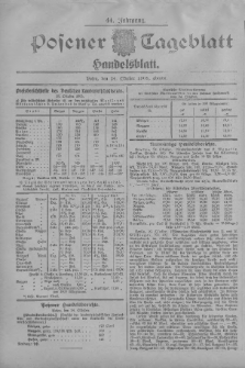 Posener Tageblatt. Handelsblatt 1905.10.24 Jg.44