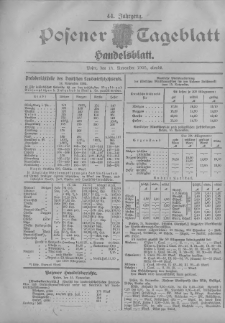 Posener Tageblatt. Handelsblatt 1905.11.15 Jg.44