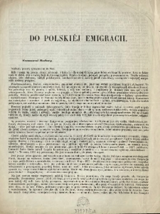 Do polskiej emigracii
