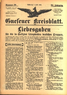 Gnesener Kreisblatt 1915.07.07 Jg.64 Nr53