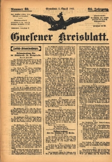Gnesener Kreisblatt 1915.08.07 Jg.64 Nr62