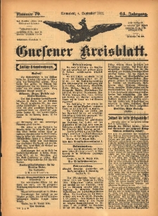 Gnesener Kreisblatt 1915.09.04 Jg.64 Nr70