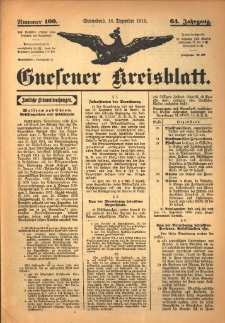 Gnesener Kreisblatt 1915.12.18 Jg.64 Nr100