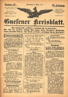 Gnesener Kreisblatt 1916.03.04 Jg.65 Nr19