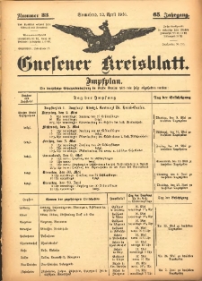 Gnesener Kreisblatt 1916.04.22 Jg.65 Nr33