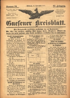 Gnesener Kreisblatt 1916.09.13 Jg.65 Nr74