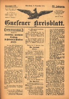 Gnesener Kreisblatt 1916.11.18 Jg.65 Nr93
