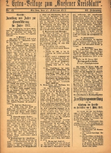 2. Extra-Beilage zum „Gnesener Kreisblatt” 1917.02.21 Nr15