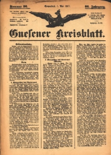 Gnesener Kreisblatt 1917.05.05 Jg.66 Nr36