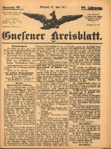 Gnesener Kreisblatt 1917.06.27 Jg.66 Nr51