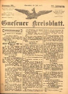 Gnesener Kreisblatt 1917.07.28 Jg.66 Nr60