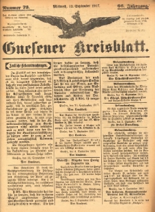 Gnesener Kreisblatt 1917.09.12 Jg.66 Nr73