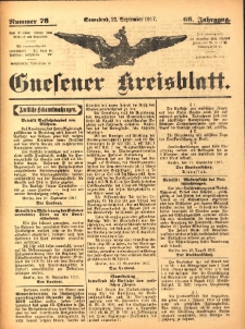 Gnesener Kreisblatt 1917.09.22 Jg.66 Nr76