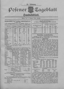Posener Tageblatt. Handelsblatt 1906.01.09 Jg.45