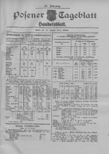 Posener Tageblatt. Handelsblatt 1906.01.12 Jg.45