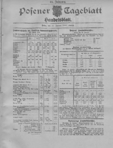 Posener Tageblatt. Handelsblatt 1906.01.25 Jg.45
