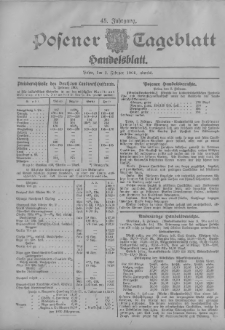 Posener Tageblatt. Handelsblatt 1906.02.03 Jg.45
