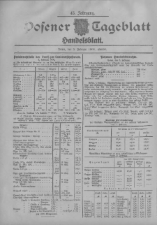 Posener Tageblatt. Handelsblatt 1906.02.05 Jg.45