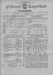 Posener Tageblatt. Handelsblatt 1906.02.19 Jg.45