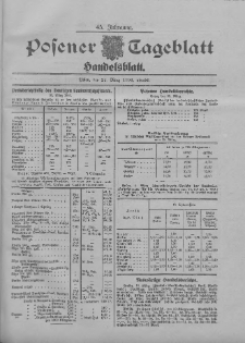 Posener Tageblatt. Handelsblatt 1906.03.22 Jg.45