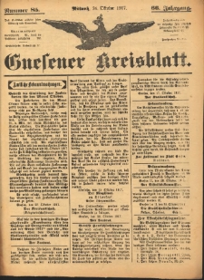 Gnesener Kreisblatt 1917.10.24 Jg.66 Nr85