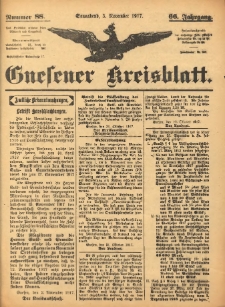 Gnesener Kreisblatt 1917.11.03 Jg.66 Nr88