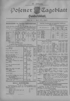 Posener Tageblatt. Handelsblatt 1906.04.11 Jg.45