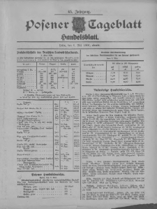 Posener Tageblatt. Handelsblatt 1906.05.08 Jg.45