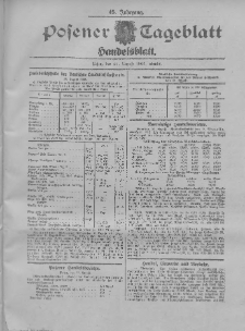 Posener Tageblatt. Handelsblatt 1906.08.21 Jg.45