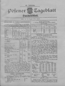 Posener Tageblatt. Handelsblatt 1906.08.30 Jg.45