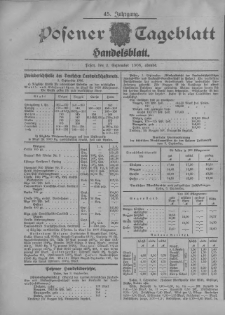 Posener Tageblatt. Handelsblatt 1906.09.03 Jg.45