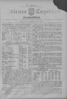 Posener Tageblatt. Handelsblatt 1906.09.15 Jg.45