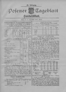 Posener Tageblatt. Handelsblatt 1906.09.27 Jg.45